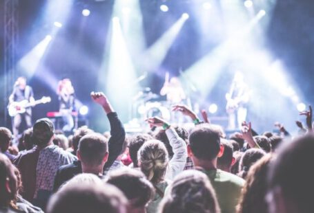 Celebrities - Crowd in Front of People Playing Musical Instrument during Nighttime