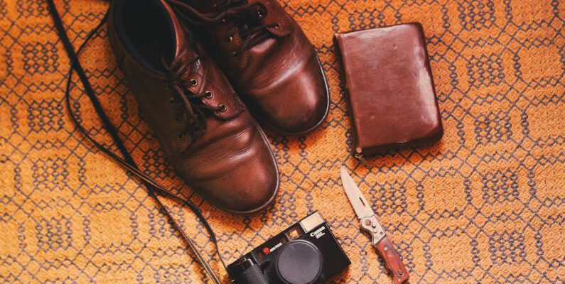 Shoes - Pair of Brown Leather Shoes