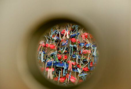 Multi-Purpose Items - Colorful Items seen through a Round Hole in a Surface