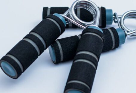 Workout Gear - Two Black-and-blue Hand Grips